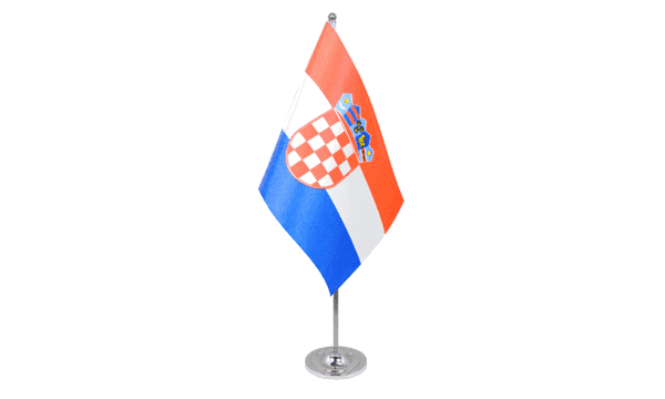 Croatia Satin Table Flag